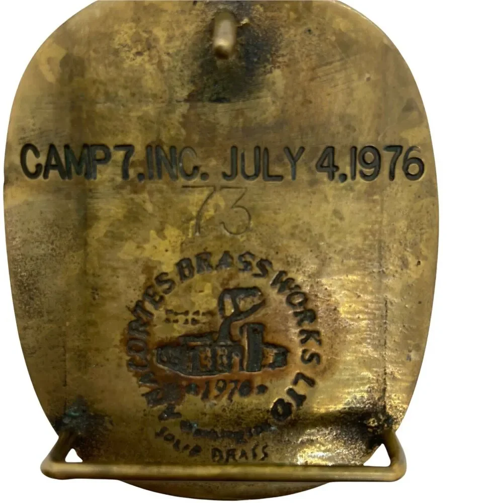 Buckle Belt Native American Company Camp 7 Anacortes Brass Works Ltd Mens 1976